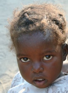 African girl with big eyes